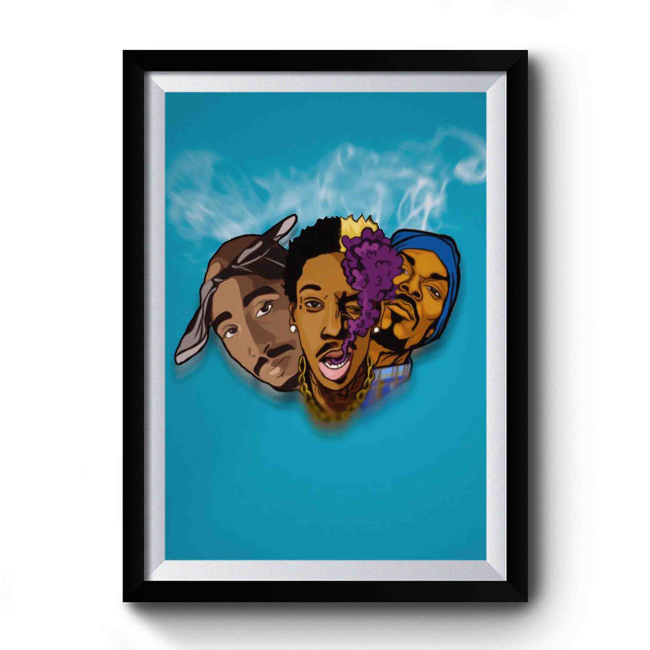 Wiz Khalifa Snoop Dogg 2Pac Rap Hip Hop Music Premium Poster